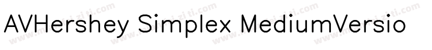 AVHershey Simplex MediumVersion 000字体转换